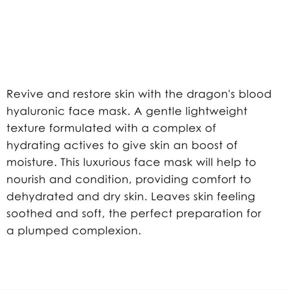 Rodial Dragon's Blood Hyaluronic & Squalane Plumping & Deep Hydration Mask - Picture 6 of 11